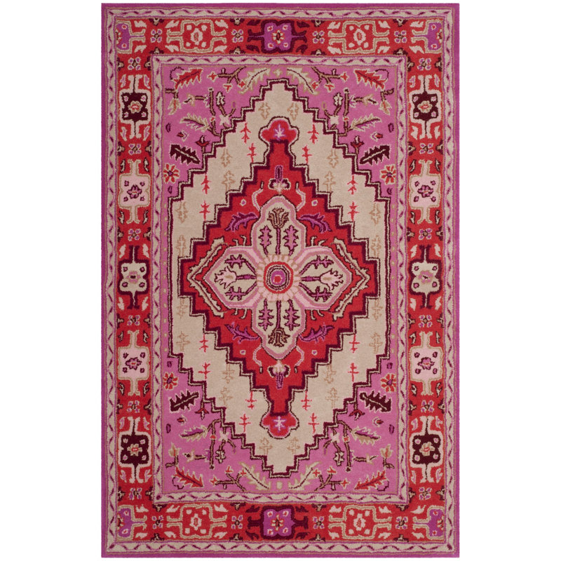 Blokzijl Hand Tufted Wool Oriental Rug, Rectangle 6' x 9'