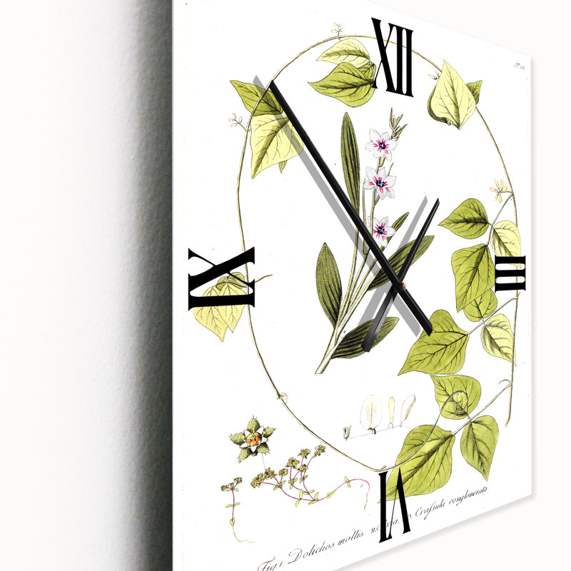 Vintage Botanicals XXI - Horloge murale traditionnelle, Médium