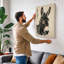Donkey in Ink Japandi - Wrapped Canvas-1615443938-1615443941
