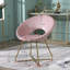 Chaise d'appoint rembourrée avec base au fini doré-1389999851