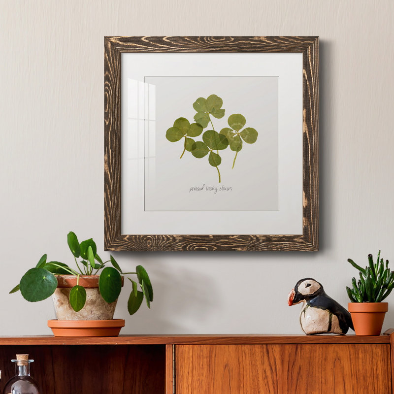 «Pressed Clover I», reproduction encadrée de qualité supérieure - prête à être accrochée, H 31,5 po x l 31,5 po x P 1,5 po