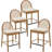 Modern Bar Stools Upholstered Counter Stools With Rattan Backrests And Wood Legs Kitchen Stools For Island-319297923-319298045