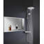 Niche de douche, acier inoxydable poli