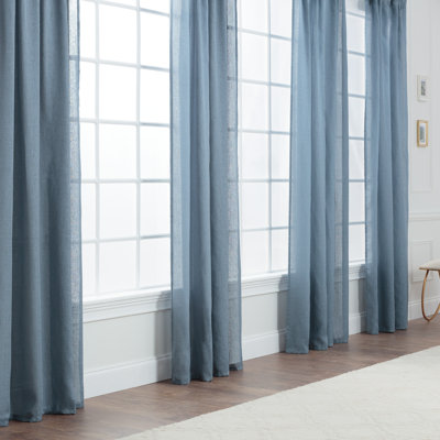 Paire de rideaux semi-transparents avec passe-tringle Moller