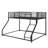 Durable Twin XL Over Queen Metal Drop-Down Bunk Beds