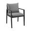 Ensemble de table de salle à manger d'extérieur Trosclair 7 pièces en aluminium avec coussins gris-104596852