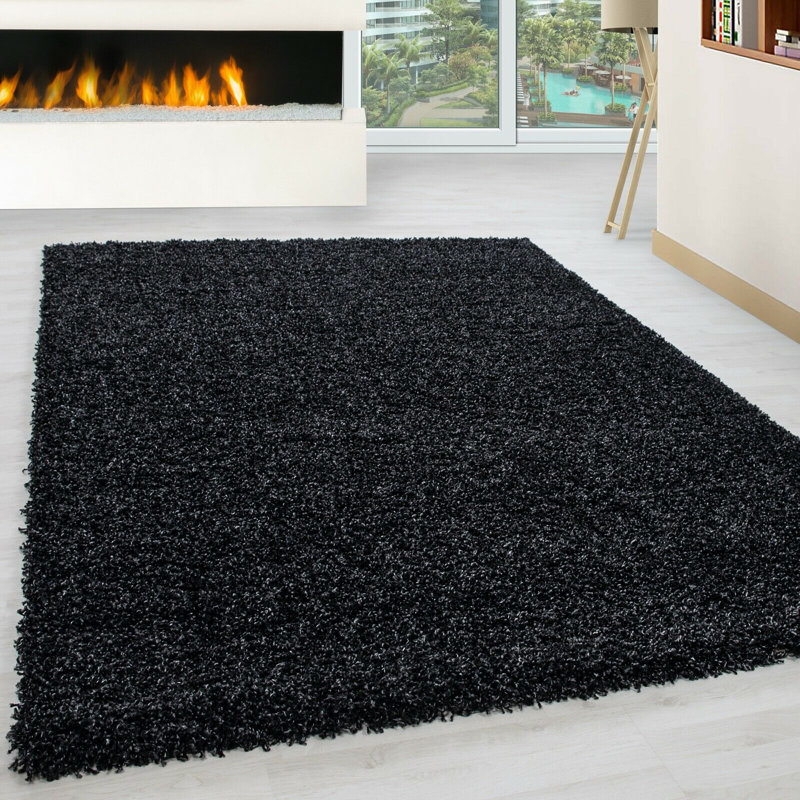 Adavia Shaggy Rug, Anthracite, Rectangle 160 x 230 cm