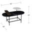 Table de rangement ovale en faux marbre - Cuisine contemporaine en fer noir Notion