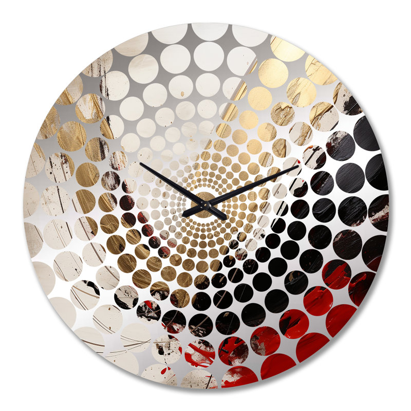 Liybah - Horloge murale peinture abstraite, Très grand