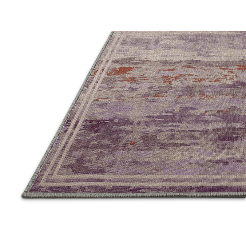 Tapis gris lavable à la machine, Carré 5 pi