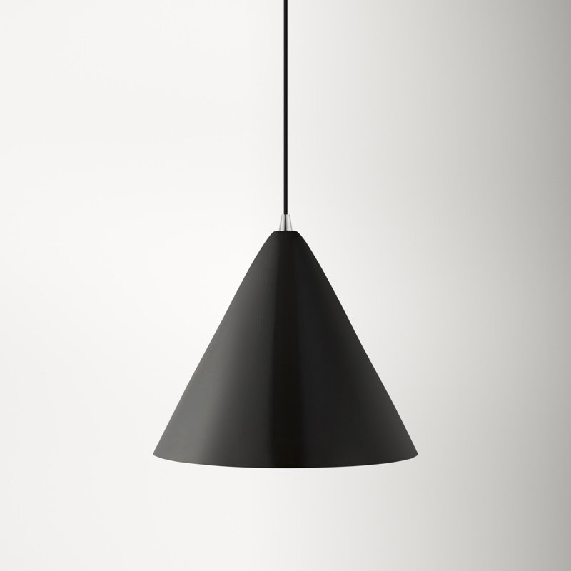 Oaklee 1 - Light Single Pendant, Shiny Black, 18" H x 14" W x 14" D