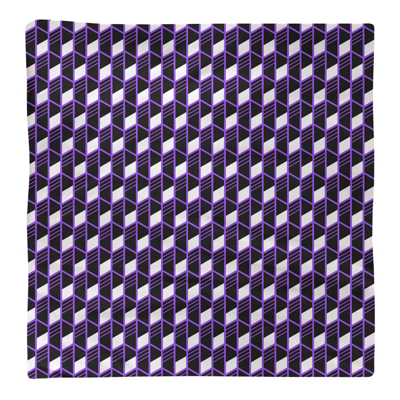 Serviette en coton à rayures géométriques classic, H 0,1 po x l 22 po x P 22 po, Mauve, Sergé de polyester