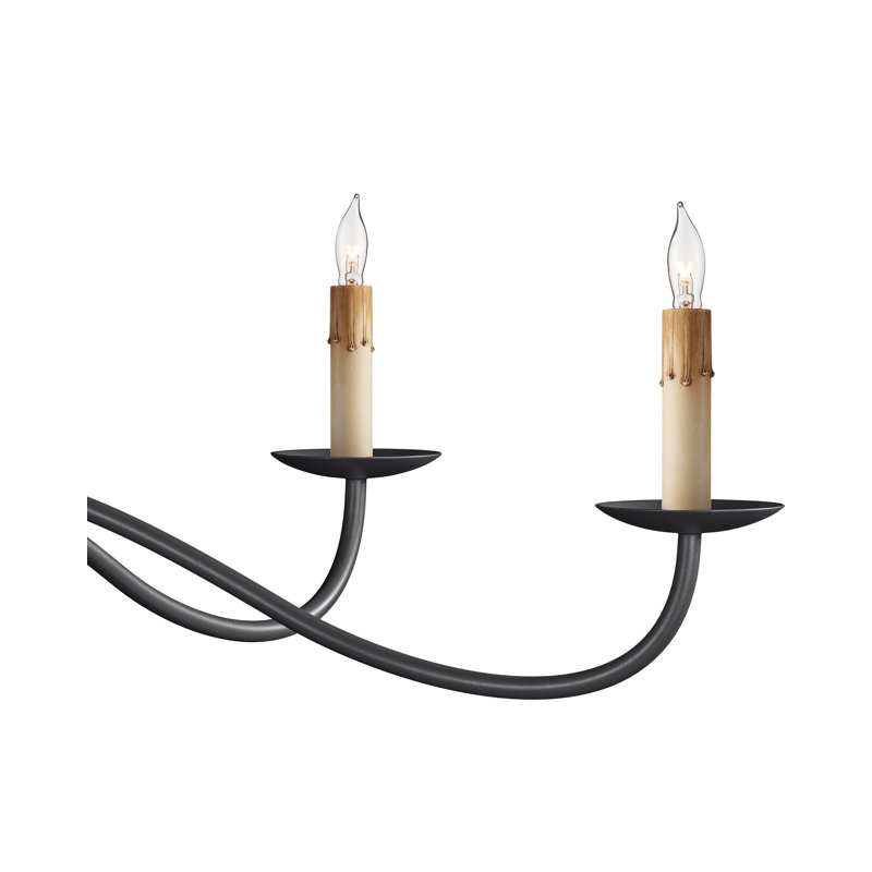 Saxon 5 - Light Wrought Iron Chandelier