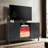 Mid Century Modern TV Stand With Fireplace And Functional Storage