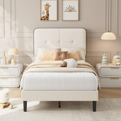 Structure de lit tapissier en velours avec tête de lit réglable et support en métal, conception à réduction de bruit pour les chambres modernes