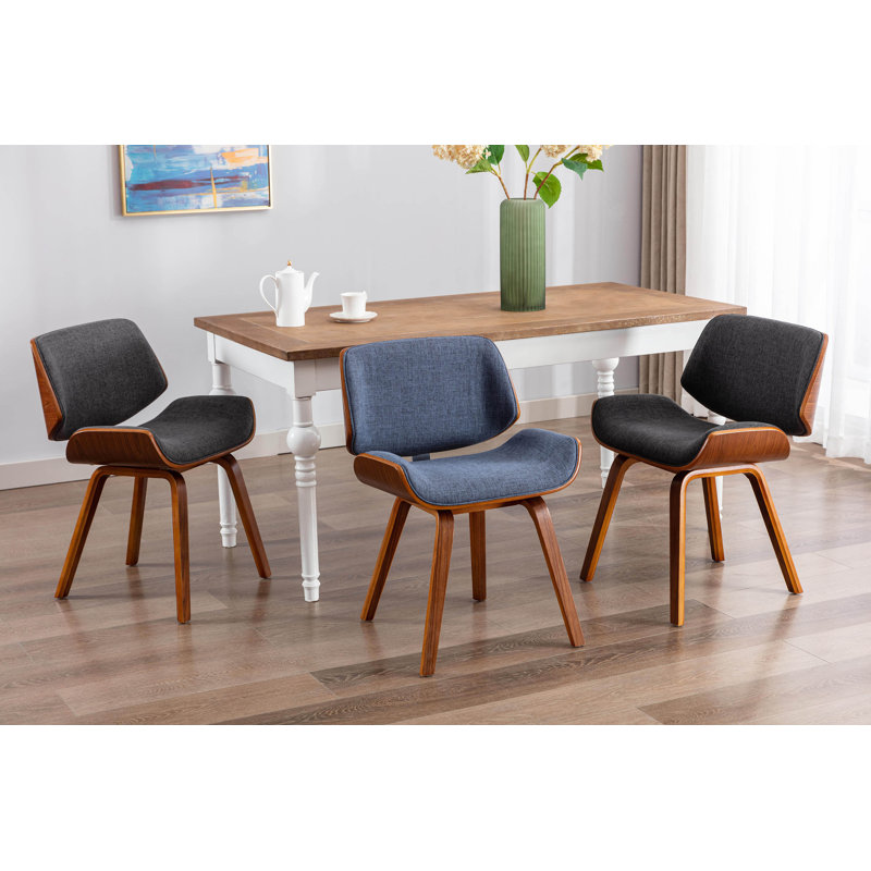 49cm H Upholstered Side Chair, Blue Fabric