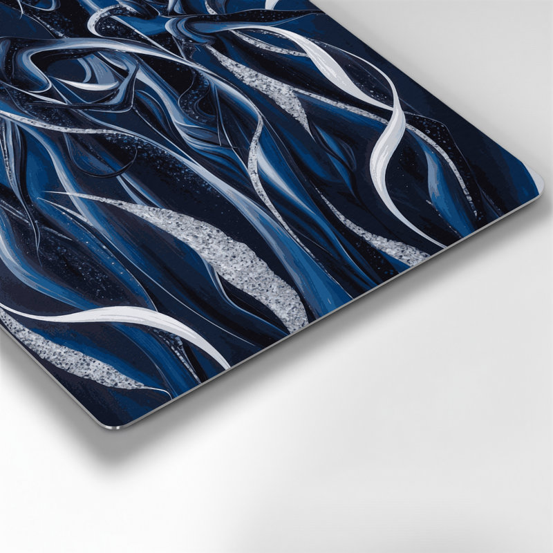 Art mural abstrait gris 44, H 16 po x l 16 po