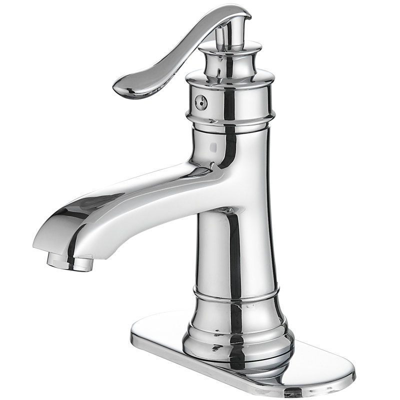 Single-Hole Single-handle Bathroom Faucet with Drain Assembly, Chrome