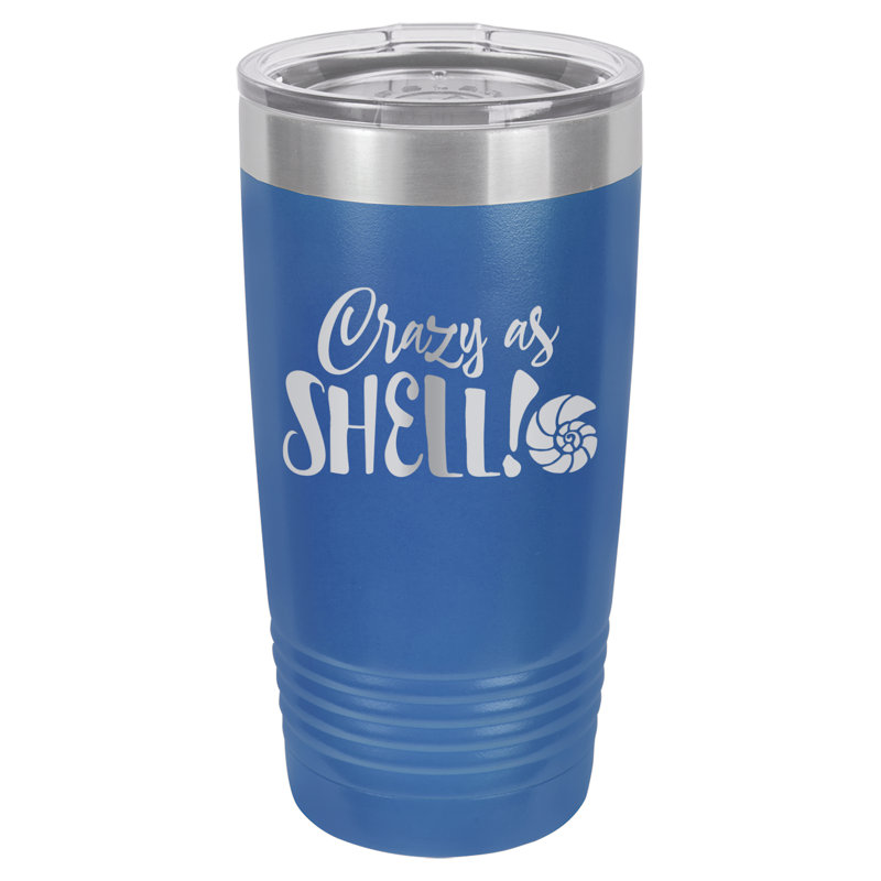 Verre et couvercle isolés Crazy As Shell