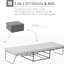Lit 21 places avec rembourrage en mousse épaisse, pliable, gris, espace de vie, lit d'invité pliable gris de 330 lb maximum, peu encombrant, espace, capacité