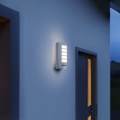 Outdoor Wall Light L 12 S with Motion Sensor E27 Aluminium