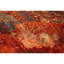 Tapis rouge / orange / bleu noué à la main de haute qualité
