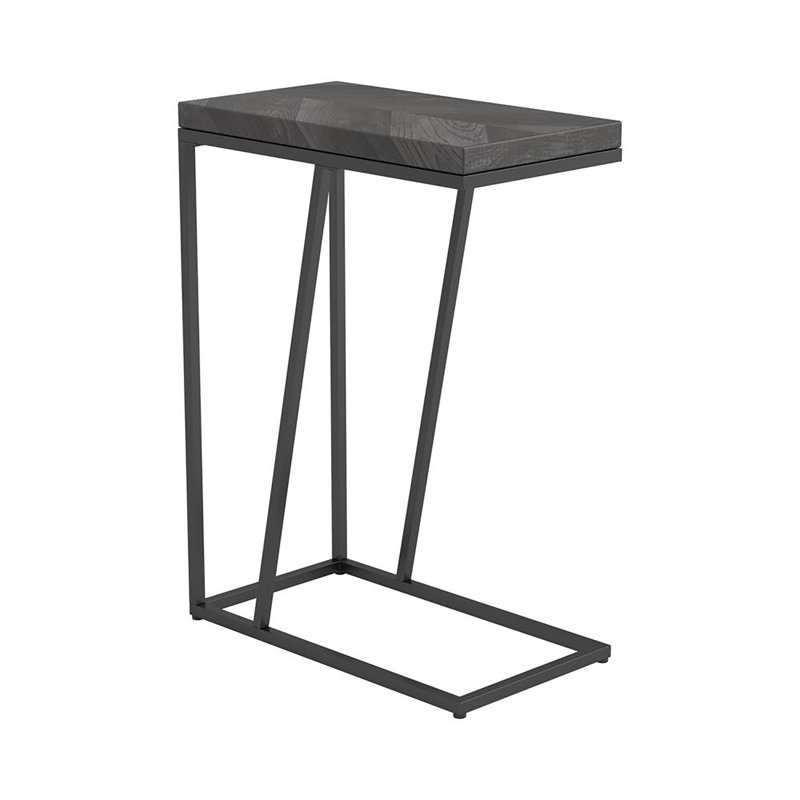 Table rustique à chevrons et décoratifs gris