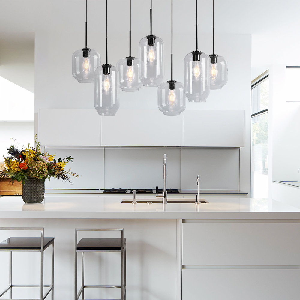 Kayanne Dimmable 7-Light Pendant, Black