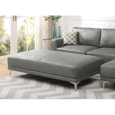 Montello Faux Leather Ottoman
