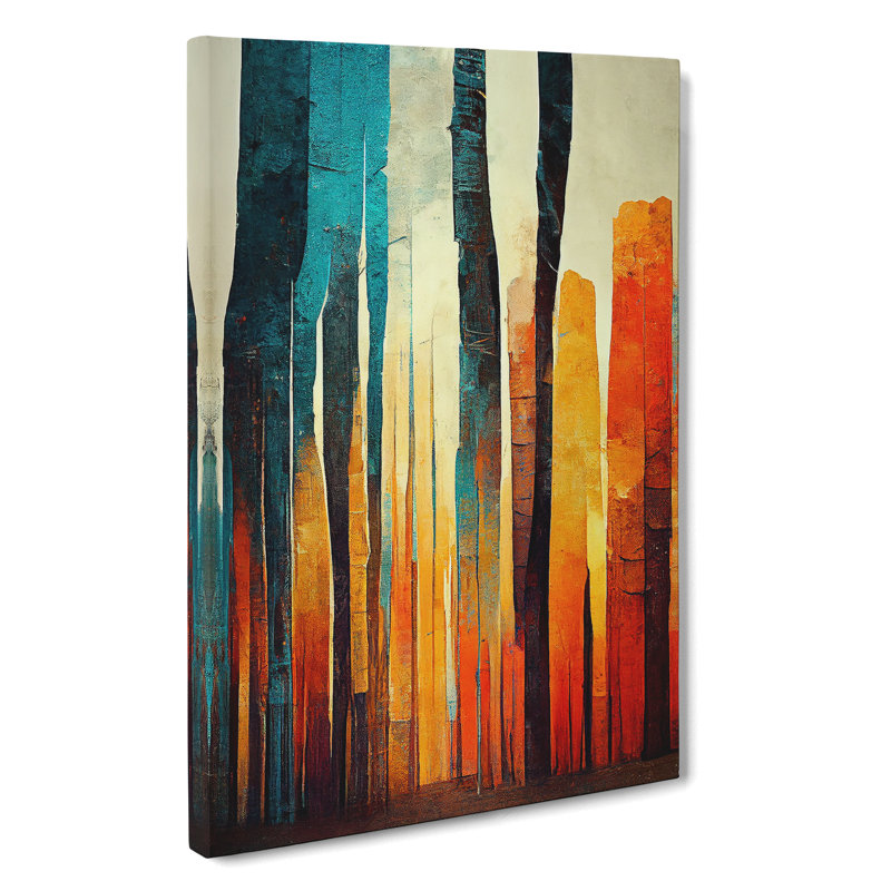 Torn Abstract Forest No.7 - Wrapped Canvas, 50cm H x 35cm W x 3cm D