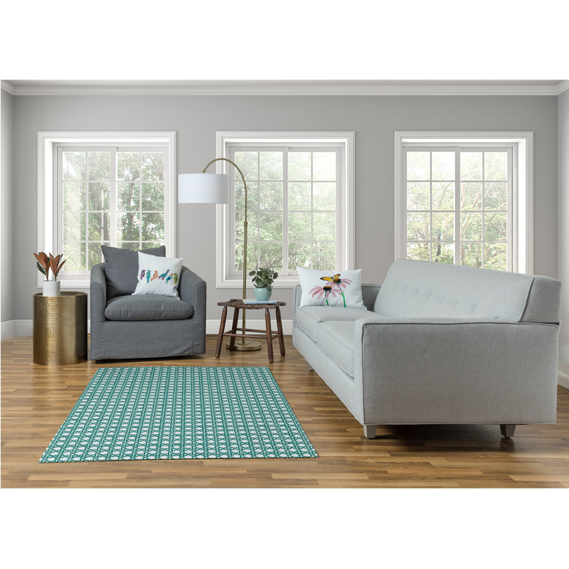 Chenille Geometric Indoor Rug, Rectangle 4' x 6'