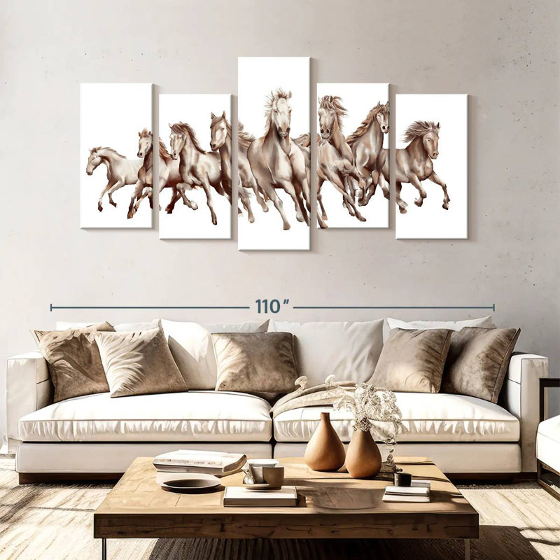 Brampt 8 Horses, 48" H x 94" W