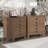 Wood Nightstands Set Of 2 With Charge Station, Bedside Tables 3 Drawer Night Stand With Drawers