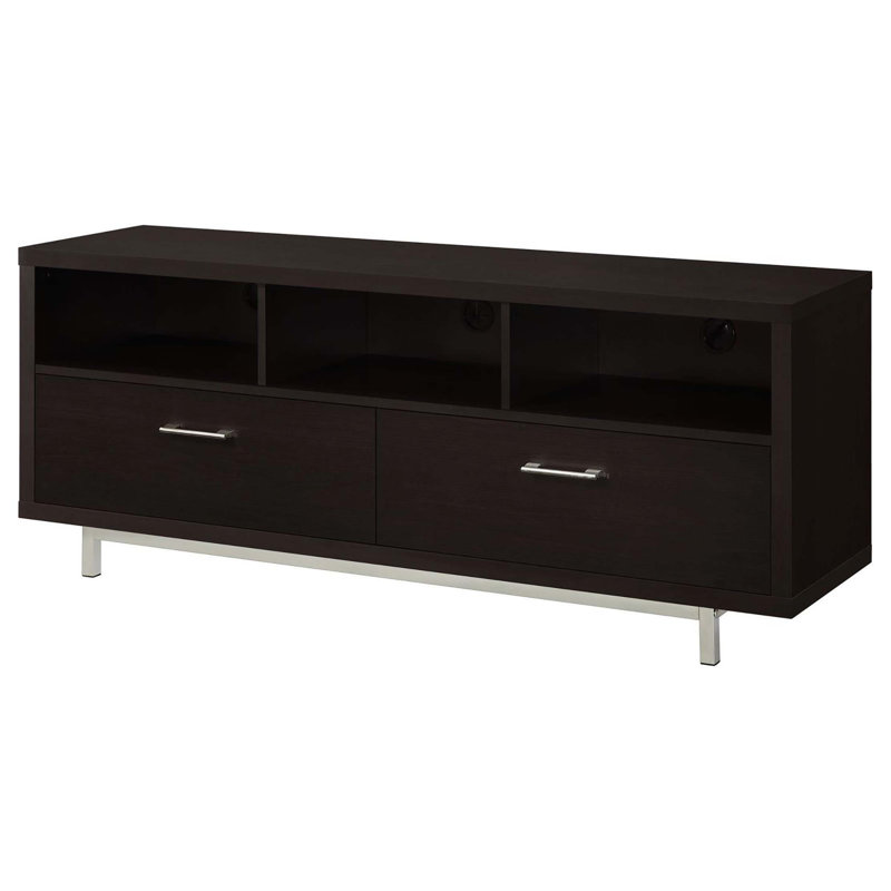 Cappuccino 60-inch Drawer Storage TV Stand, Brown