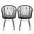 TAVON CHAIR,2PCS With 2 Cushions,Gray, Chair
