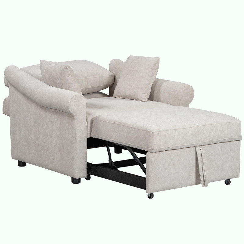 Canapé-lit chenille convertible, Beige