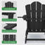 Chaise Adirondack pliante en PEHD Wolak avec porte-gobelet double-586590637