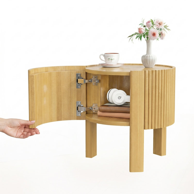 Round Fluted Side Table