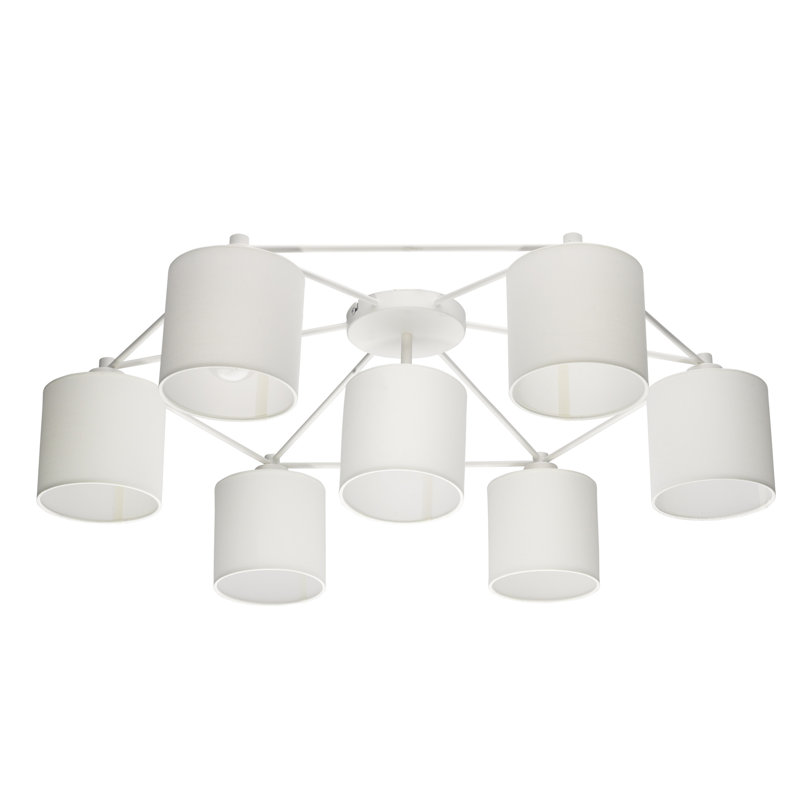 Kappler Polyester Semi Flush Mount, White
