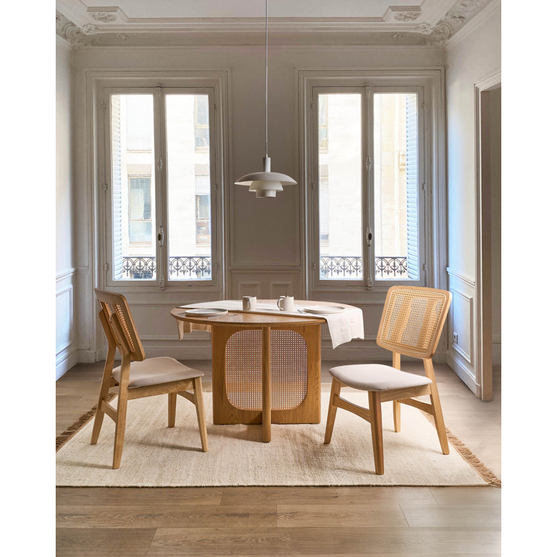 46cm H Fabric Upholstered Side Chair, Light Brown