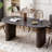 70.8" Oval Dining Table For 4, Modern Farmhouse Kitchen Table For 6, Rustic Large Dinner Table For Dining Reception Room-1358629855