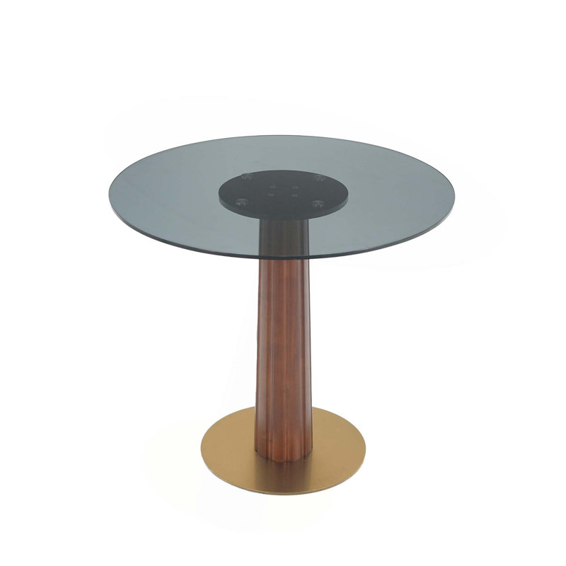 Table de salle à manger pour 2 personnes Contemporary, Gris transparent, Harwich