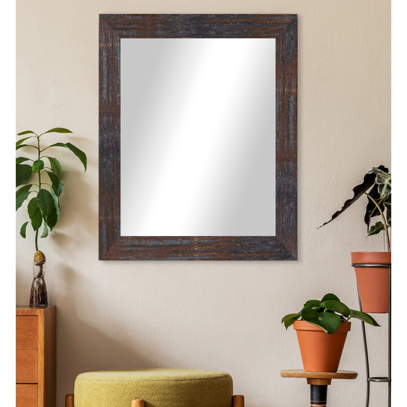 Miroir décoratif, Laiton acier industriel, 33 po x 46 po