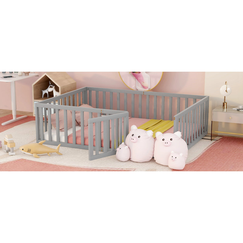 Ameshia Solid Wood Daybed, Gray, Full