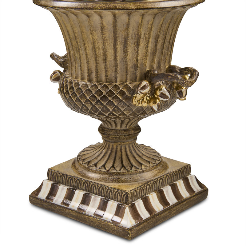 Tabletop Stacked Pumpkins In Urn