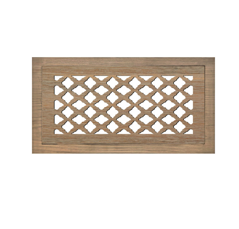 Registre de plancher de bois franc. Ouverture de conduit 4 x 10 (total 7 x 13) - Conception impériale