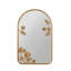Miroir mural arqué en métal doré H 25,75 po