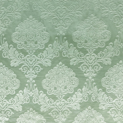 Tissu de casino | Tissu damassé ton sur ton | Couleur basilic