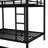 Black Full Over Metal Bunk Bed - Strong Construction, Non Fading Coating, Easy Assembly Metal, Finish, To Assemble-1853115783
