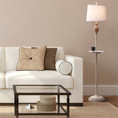 60'' Tray Table Floor Lamp with USB and Outlet